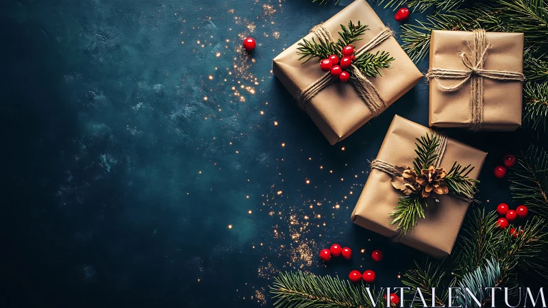 Winter whispers wrap rustic gifts in ember-streaked twilight