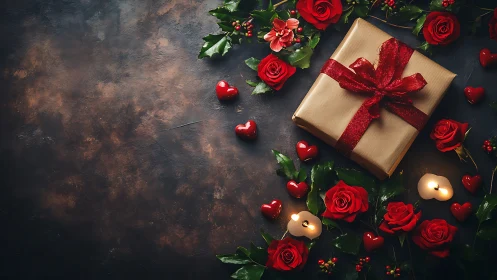 Romantic Gift Wrapped in Love and Roses.