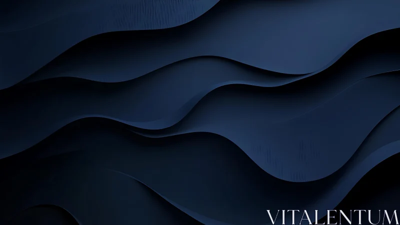 Dark blue abstract waves background with smooth layered curves.