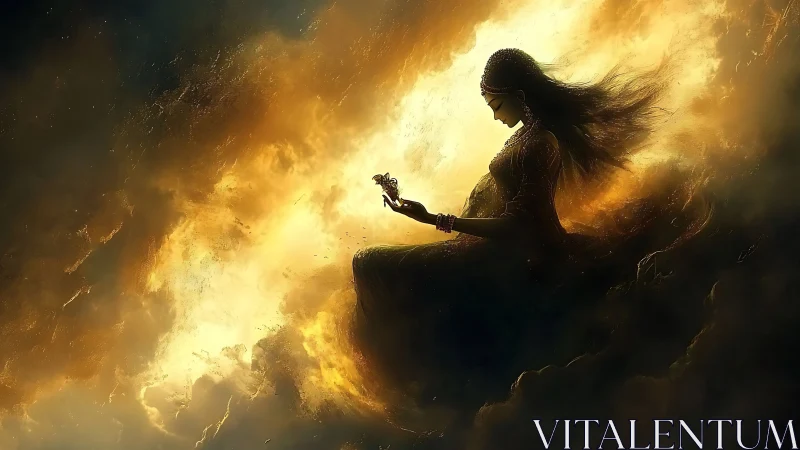 Figure in Luminous Atmospheric Environment.