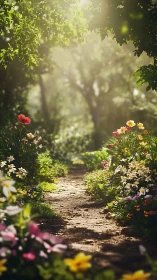 Golden Garden Sanctuary Where Petals Whisper Secrets.