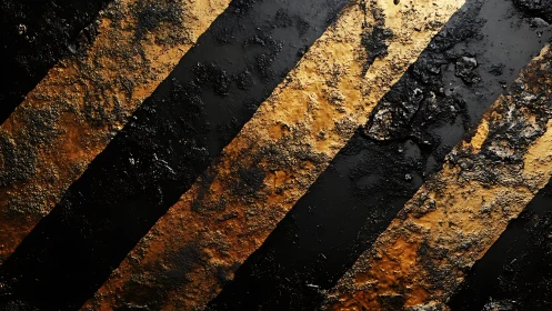 Grungy Hazard Stripes Texture with Weathered Industrial Style.