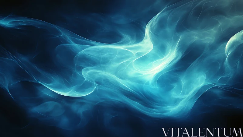 Ghostlight currents curl through a deep digital midnight