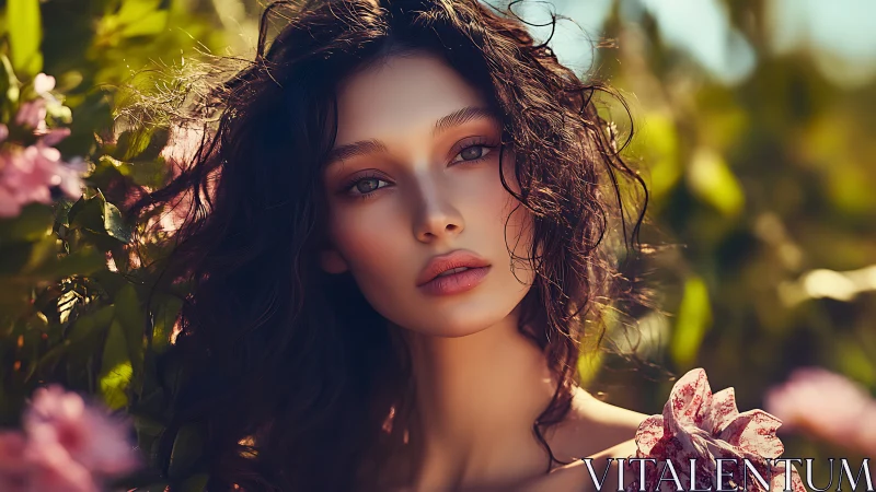 Sunlit floral portrait renders soft-focus romantic atmosphere