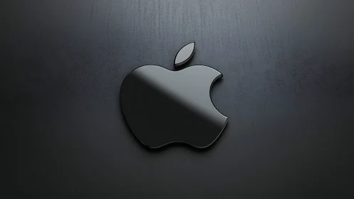 The Iconic Apple Logo Gleams with Timeless Elegance.