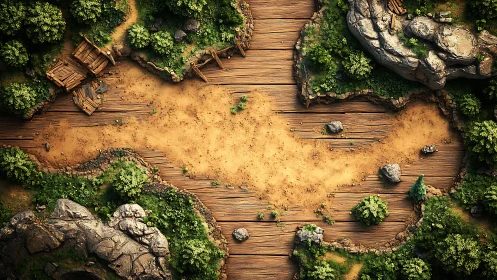 Weathered Pathways Through Living Wilderness Canvas