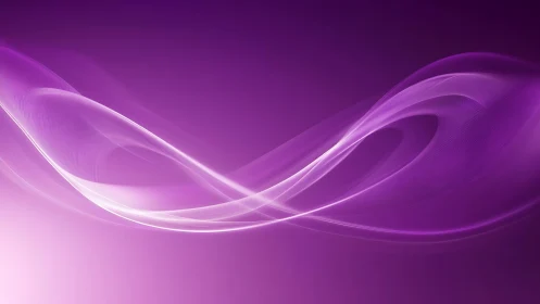 Abstract purple waves on gradient background, digital art style.