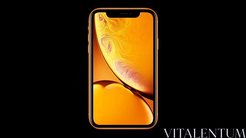 Modern Smartphone with Vibrant Warm Gradient Display.