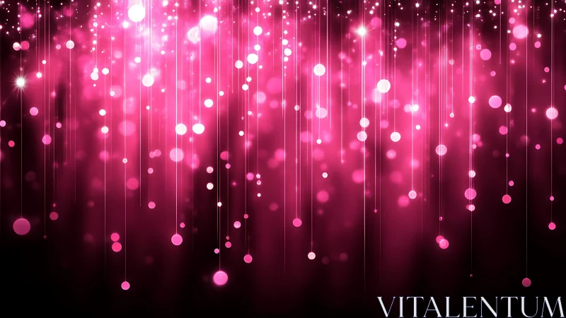 Pink stardust cascades in dreamy glowing curtain of light.