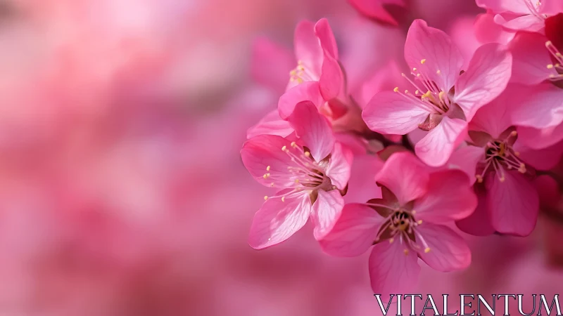 Pink Petals Dancing: Nature's Velvet Bloom in Soft Focus.