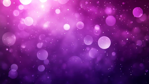 Abstract purple bokeh lights with glowing orbs and dreamy effect.