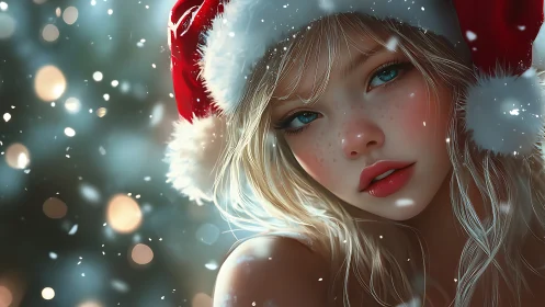 Snowlit gaze turns winter night into quiet holiday spell