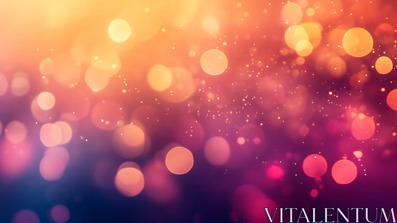 Soft bokeh lights abstract background in vibrant warm hues.