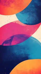 Colorful curved shapes float in a playful abstract dance