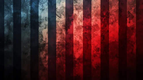 Grunge vertical stripes in red and blue abstract digital art.