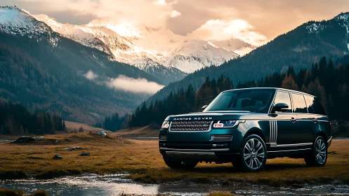 Mountain sunset drive with a quiet, confident SUV companion.