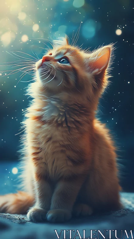 Whisker-Gazer Suspended in Stardust Dreams.