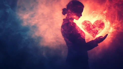 Glowing Heart Light Shines From Within