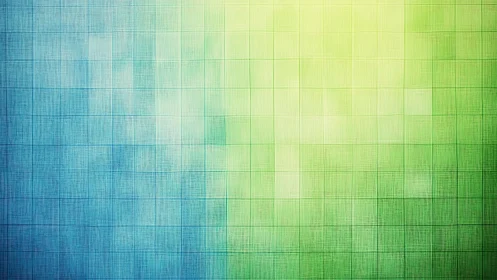 Soft blue to green gradient grid glows with calming light
