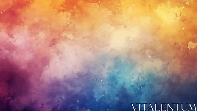 Colorstorm clouds melt from ember dusk into quiet tide