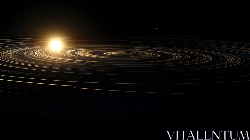 Central star illuminates concentric circumstellar dust rings