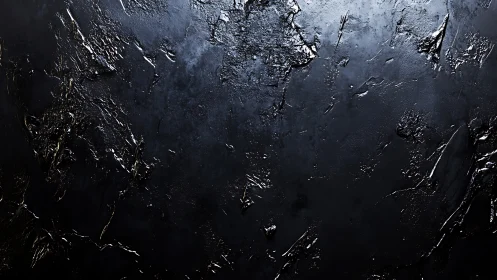 Textured black abstract surface uses directional metallic highlights