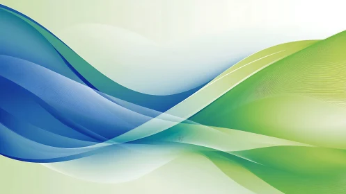 Calming blue and green waves flowing in soft harmony.