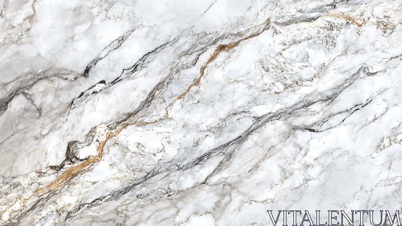 White marble surface with grey and beige linear veining pattern.