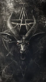 Storm-lit horned guardian before a worn sigil circle.