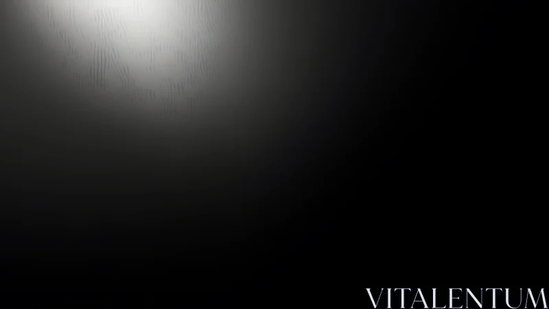 Single spotlight cuts gradient into deep black void.