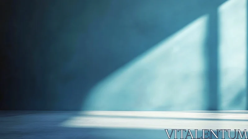 Light from an unseen window forms diagonal beam on wall