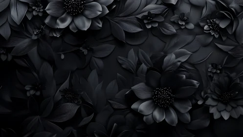 Elegant Black Flowers Create a Stunning Monochrome Bloom Garden