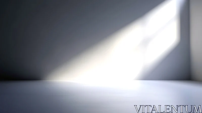 Directional window light forming high-contrast gradient across floor