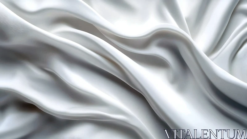 Specular white fabric folds reveal smooth microtextured surface