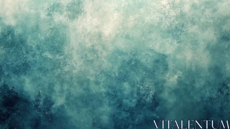 Mist-kissed teal horizon quietly dissolves into soft depth