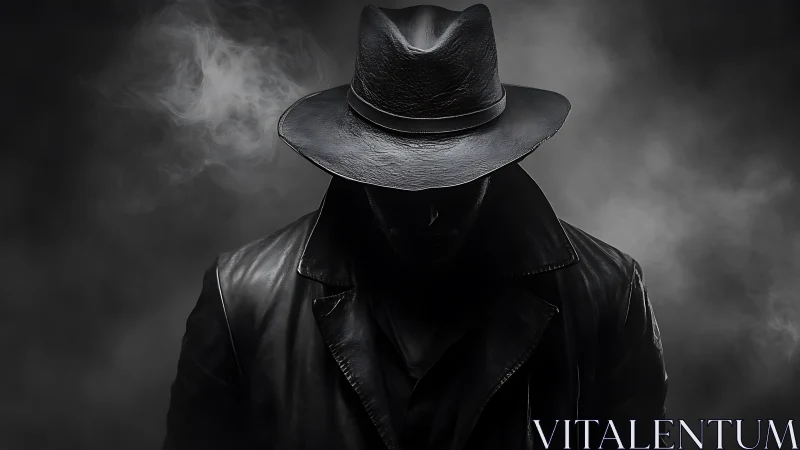 Shadowborn sleuth in smoke drenched noir silence.