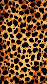 Vibrant Leopard Print Pattern in Orange and Black.
