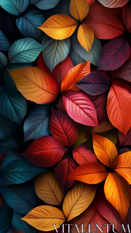 Prismatic autumn leaves weave a velvety forest tapestry.