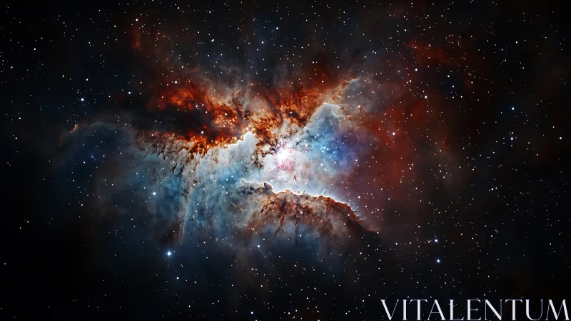 Nebular star-forming core with radiant ionized gas structure.