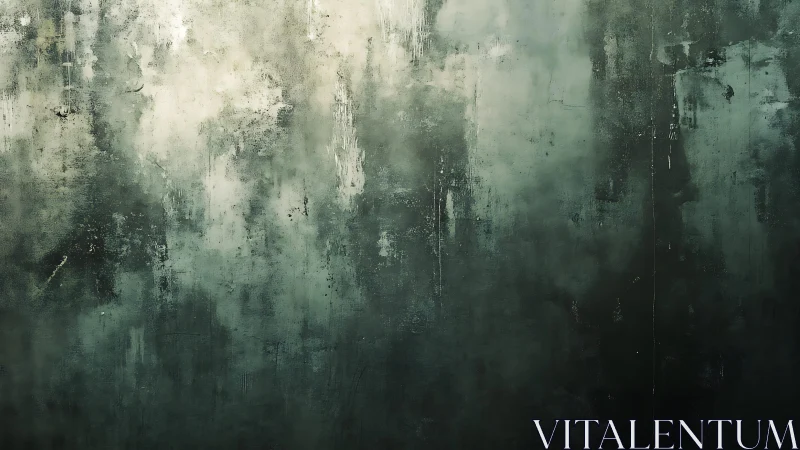 Grungy Abstract Green Wall Texture with Weathered Paint Effect.