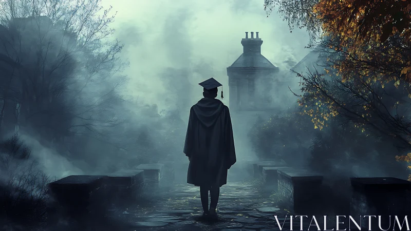 Graduate in the mist, drifting between endings and beginnings.