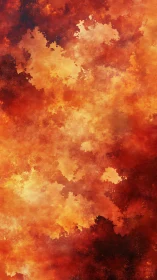 Molten Ember Clouds Roaming Through a Painted Furnace Sky.