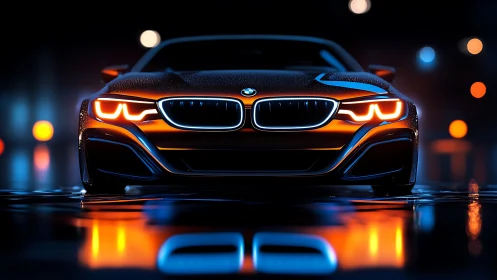 Midnight city coupe glowing with bold electric attitude.