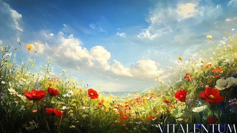 Digital rendering depicts wildflower meadow under open sky