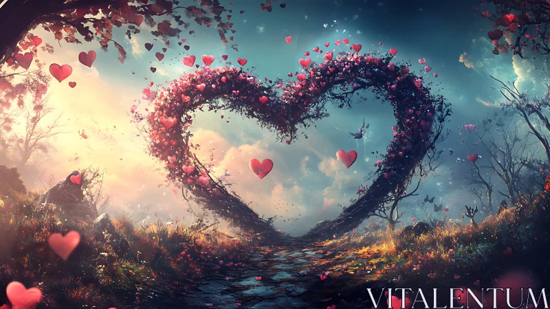 Love's Enchanted Gateway: A Dreamscape Heart.