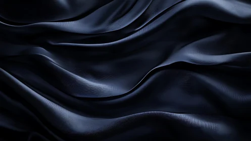 Elegant dark silk fabric folds in smooth abstract composition.