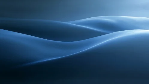 Silken blue dunes drift like moonlit waves of quiet wonder.