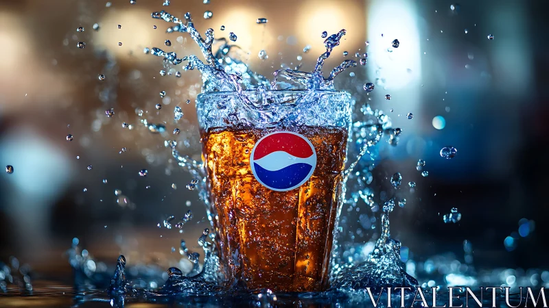 Cola Cascade: Crystalline Splash Frozen in Time.