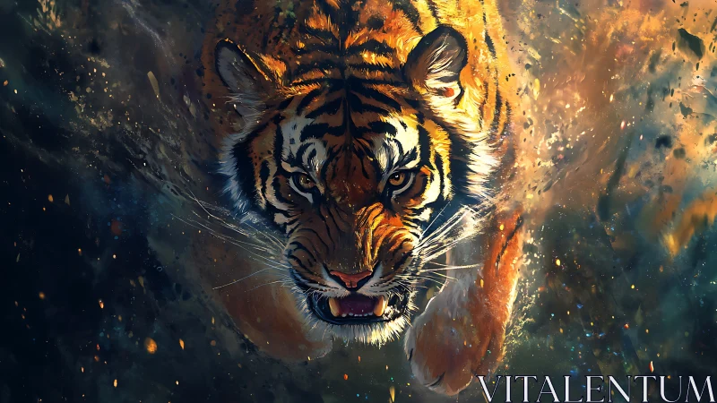 Ballistic tiger charge through particulate chromatic vortex.