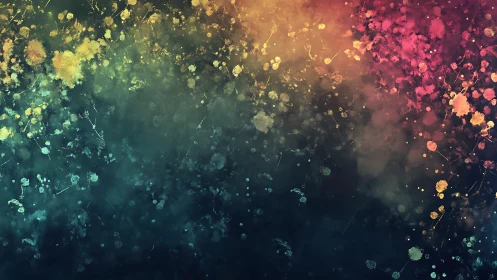 Colorful Abstract Paint Splatter Background in Modern Style.